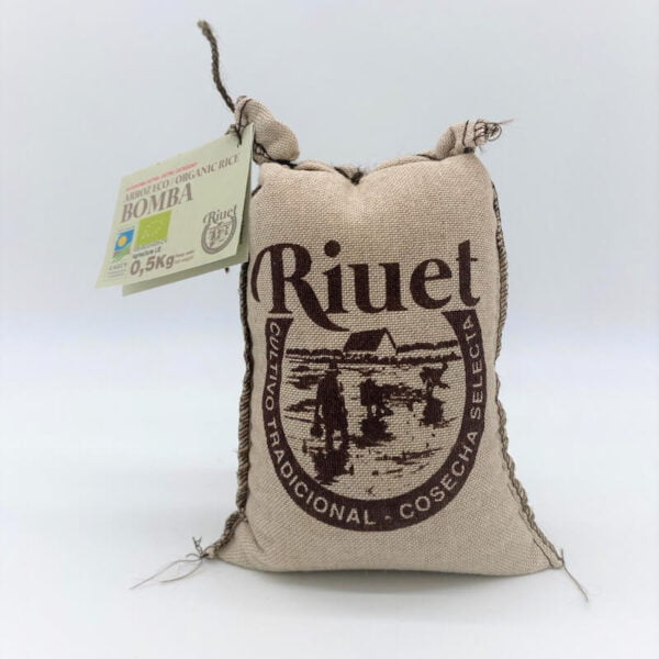Natural Rice for Paella Riuet BOMBA ECO/ORGANIC 500Gr and 5Kg