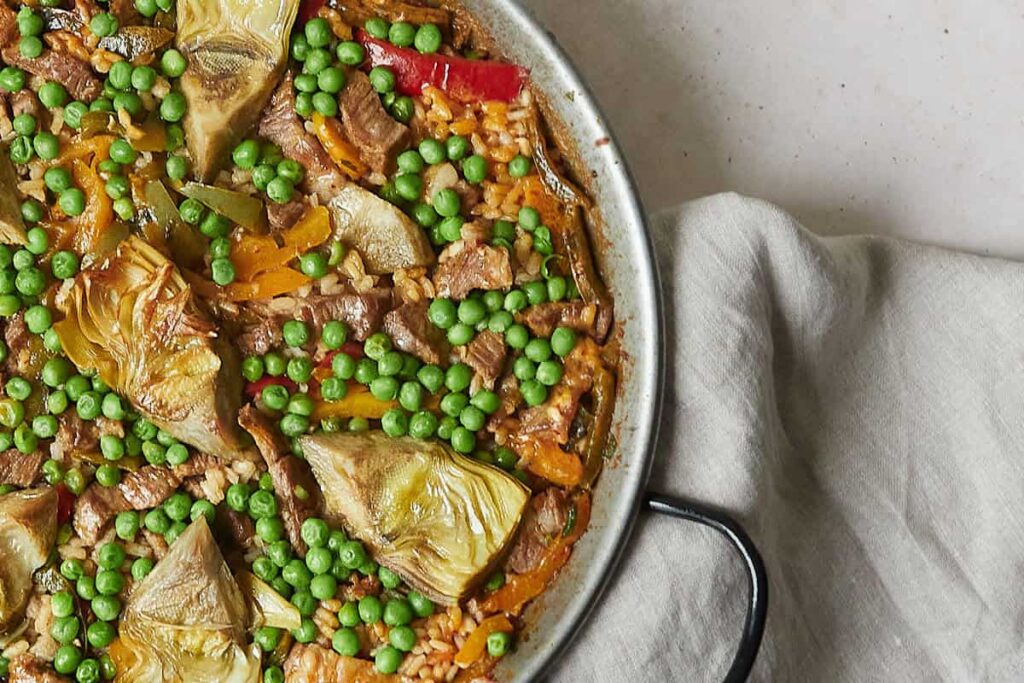 Vegetable paella for 6 people
